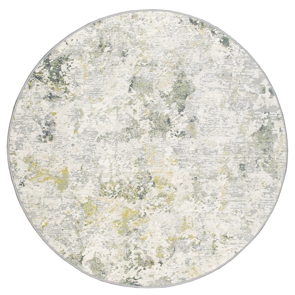 Canyon Abstract Modern Circle Rugs 52023 6444 in Grey